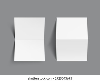 Blank Half Fold Brochure Template For Your Presentation. EPS10 Vector