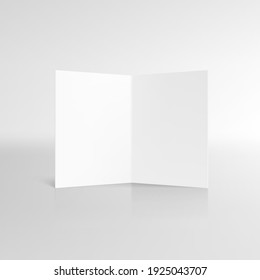 Blank Half Fold Brochure Template For Your Presentation. EPS10 Vector