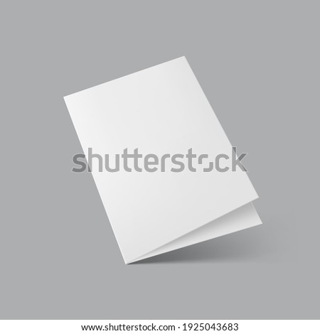 Blank Half Fold Brochure Template For Your Presentation. EPS10 Vector