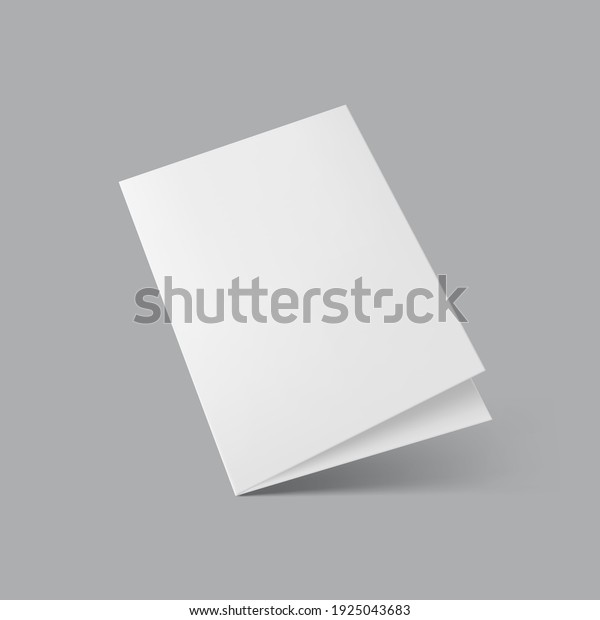 Blank Half Fold Brochure Template