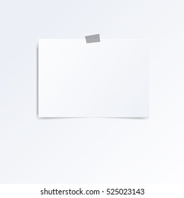 Blank half-fold brochure design isolated on white. Mock up vector template.