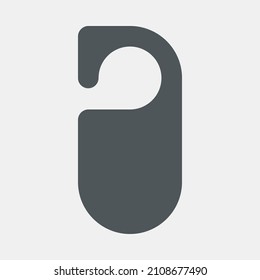 Blank hanger Door Clean Door Hanger Tags For Room In Hotel, Hostel, Resort quality vector illustration cut