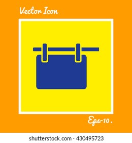 Blank Hanging Billboard Icon. Eps-10.