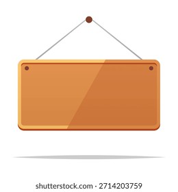 Vector de letrero colgante en blanco ilustración aislada