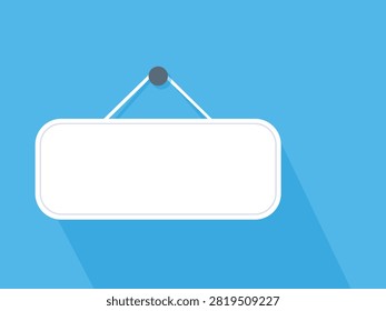 Blank hanging signboard vector template with modern display design perfect for retail stores business branding advertising promotions shop signage presentations and commercial marketing graphic projects