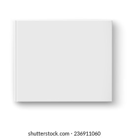 Blank hardcover album template on white background Vector illustration.