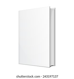 Ilustração de livro de capa dura em branco isolado em fundo branco. Mock Up Template Pronto para o seu projeto. Vector EPS10