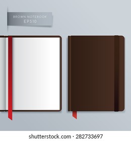 Blank Hardcover Notebook Template : Vector Illustration