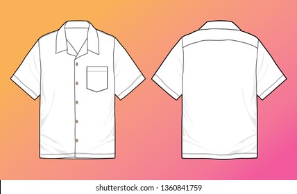 Blank Hawaii Summer Shirt Template