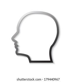 Blank head shape background