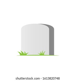 Blank headstone icon. Clipart image isolated on white background