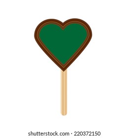 blank heart chalkboard label isolated, garden sign, tag price