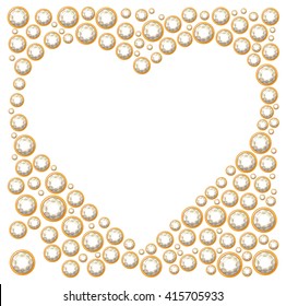 Blauer Herzrahmen aus Diamanten. Für Hochzeitsfeiern und romantisches Design, Werbung, Grußkarten, Poster