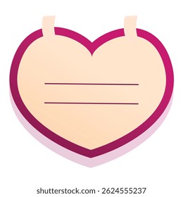 Blank heart shaped note is ideal for leaving romantic messages