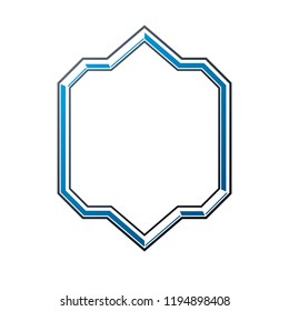 Blank heraldic frame with copy-space, vector vintage protection shield emblem.