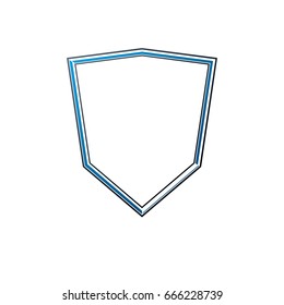 Marco heráldico en blanco con espacio de copia, emblema vectorial de protección vintage.