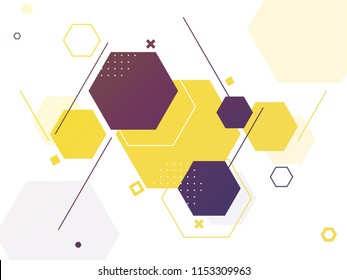Blank hexagonal geometric abstract background for science or technology concept. Blank hexagonal geometric abstract background for science or technology concept.