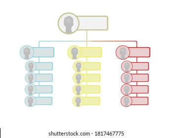 Blank hierarchy company structure. vector illustration