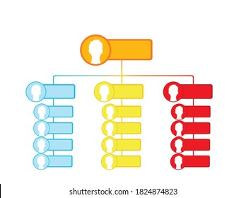 Blank hierarchy company structure. vector illustration