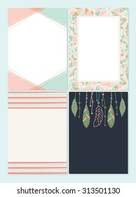 Blank Hipster Invitation Collection