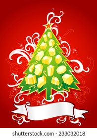 Blank Holiday Christmas Greeting Composition