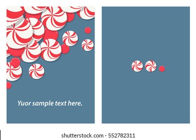Blank for holiday greeting card with place for text.