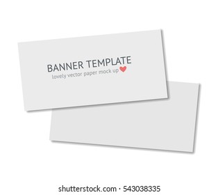 Blank horizontal flyers isolated on white background. Template print flyer for publishing, print and portfolio presentation