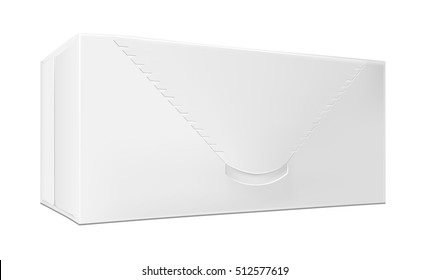 Blank horizontal paper box for thin dailies regular liners.