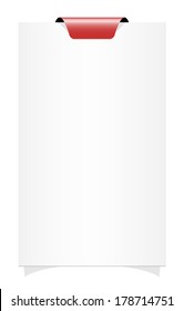 the blank horizontal web banner template with color tag / the horizontal stylish blank banner / The sheet of paper