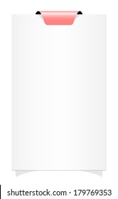 the blank horizontal web banner template with pink tag / the horizontal blank banner / The sheet of paper