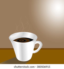 blank hot coffee cup