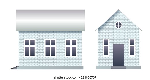 Blank house made of bricks