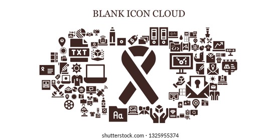 blank icon set. 93 filled blank icons.  Simple modern icons about  - Ribbon, Tag, Pie chart, Marker, Paper, Documentation, Cube, Laptop, Folder, Picture, Notebook, Diploma, Billboard