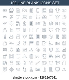 blank icons. Trendy 100 blank icons. Contain icons such as hanger, display, document, tag, passport, allowed, paper, direction, dollar in sun, shield. blank icon for web and mobile.