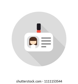 Blank Id Cards with Clasp Icon. Id Badge. Identification Card.
