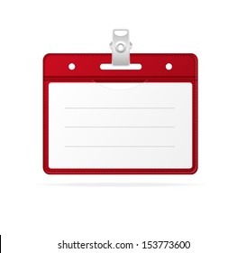 Blank ID (identification card ) Badge isolated on white - Powered by Shutterstock - Get 15% off with code: PIKWIZARD15