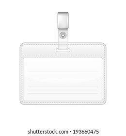 Blank identification card Badge ID template Vector Illustration 