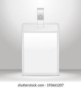 Blank identification card Badge ID template Vector Illustration 