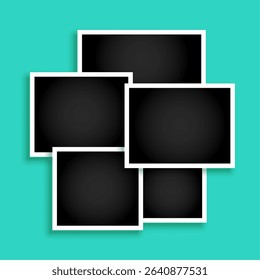 blank image display cover collage layout design vector