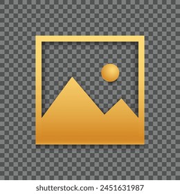 Blank image or photo placeholder icon design. User Interface icon design. Vector Illustration.	