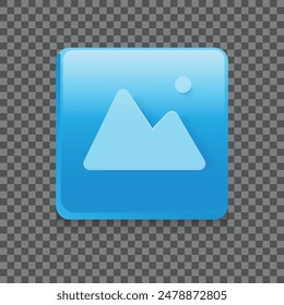 Blank image or photo placeholder icon design. User Interface icon design. Vector Illustration.	