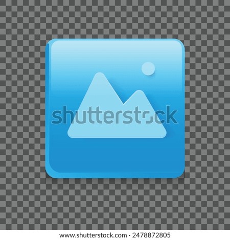 Blank image or photo placeholder icon design. User Interface icon design. Vector Illustration.	