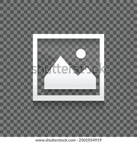 Blank image or photo placeholder icon design on transparent background. User Interface icon design. Vector Illustration.