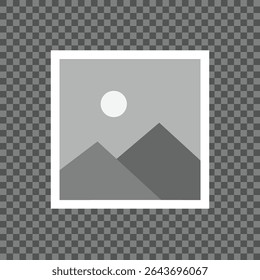 Blank image placeholder icon design. Upload image placeholder. Photo placeholder icon design. Vector illustration. 