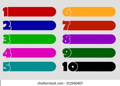 Blank Info Graphic From One to Ten 
