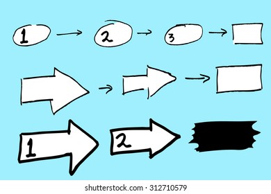 Blank Info Graphic (Oval, Square and Arrow) 
