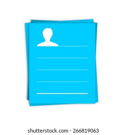 the blank info template with head silhouette / the template with head icon / the presentation