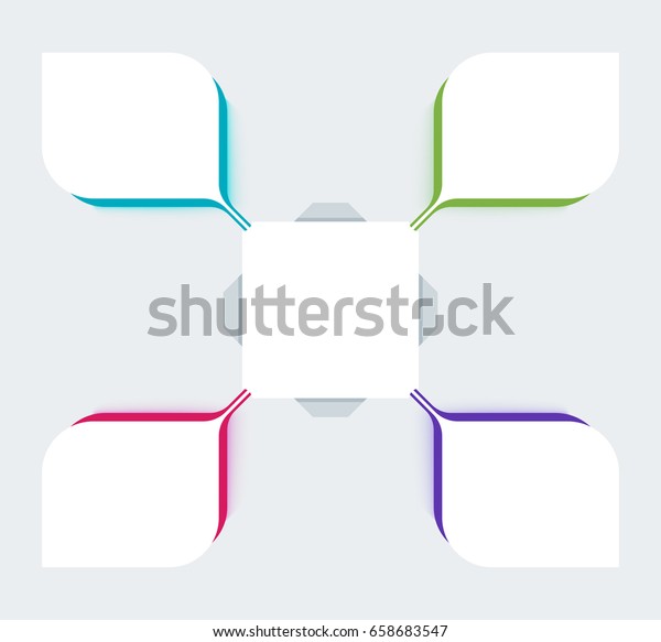 Blank Infographic Diagram Template Design Simple Stock Vector Royalty Free 658683547