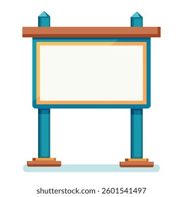 Blank Information Board on White