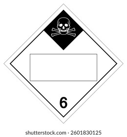 Blank Inhalation Hazard Class 6 Symbol Sign, Vector Illustration, Isolate On White Background, Label .EPS10